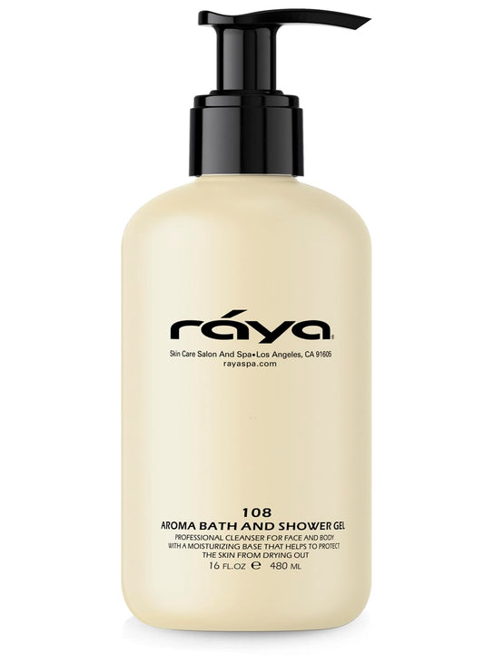 Raya Aroma Bath and Shower Gel 16 oz (108) | Gentle and Moisturizing Body Cleanser | Great for All Skin
